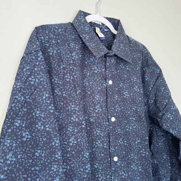 Artefact Long Sleeve Button Up Shirt Blue Slim Fit NWT Men Size 2XL - Picture 3 of 9